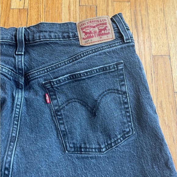 Levi’s 501 Dark Grey Skinny Denim Jeans SZ 31 L 32 - Picture 4 of 5